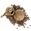 Black Pepper and Spice Grinder, Manual Pepper Mill with Handle - CRYSTALIA GLASS